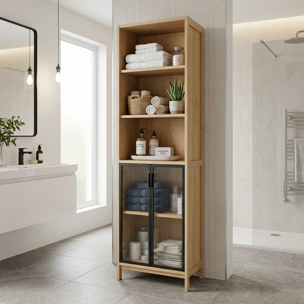 Banyo Boy Dolabı - 2 Kapaklı